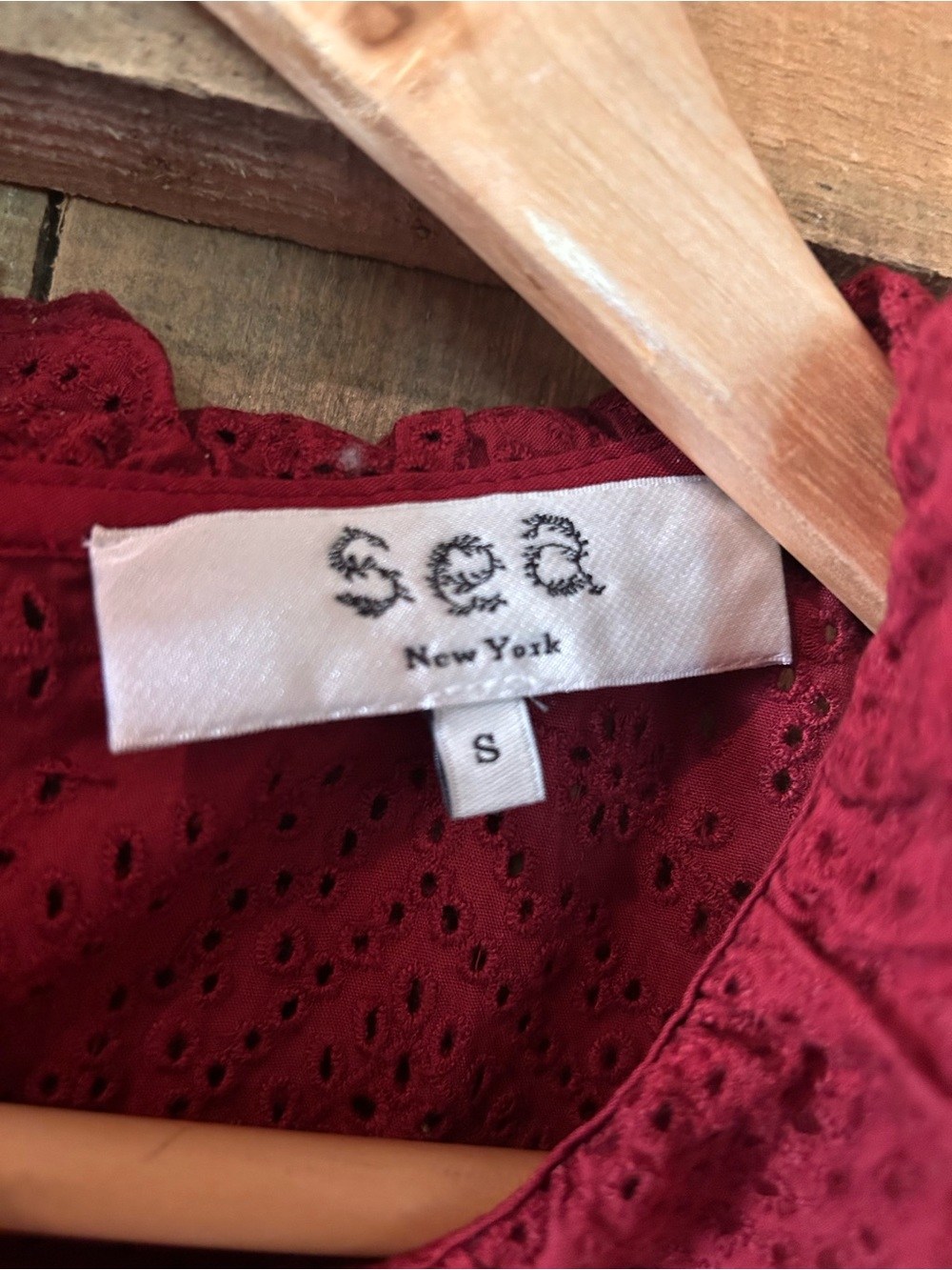 Sea New York Blouse in Burgundy - Picture 3 of 3